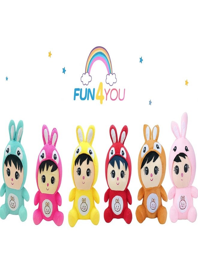 Fun4you Cute Boy Doll with Bunny Cap | Soft & Huggable 25 CM Plush Toy for Kids | Washable Safe Stuffed Toy for Birthdays | Brown (Pack of 1) - Image 4